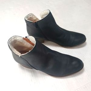 Lucky Brand Women's Black Leather Ankle Boots Size 9